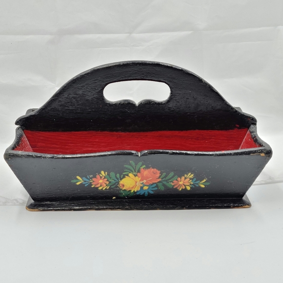 Vintage handmade tote box - Picture 1 of 6